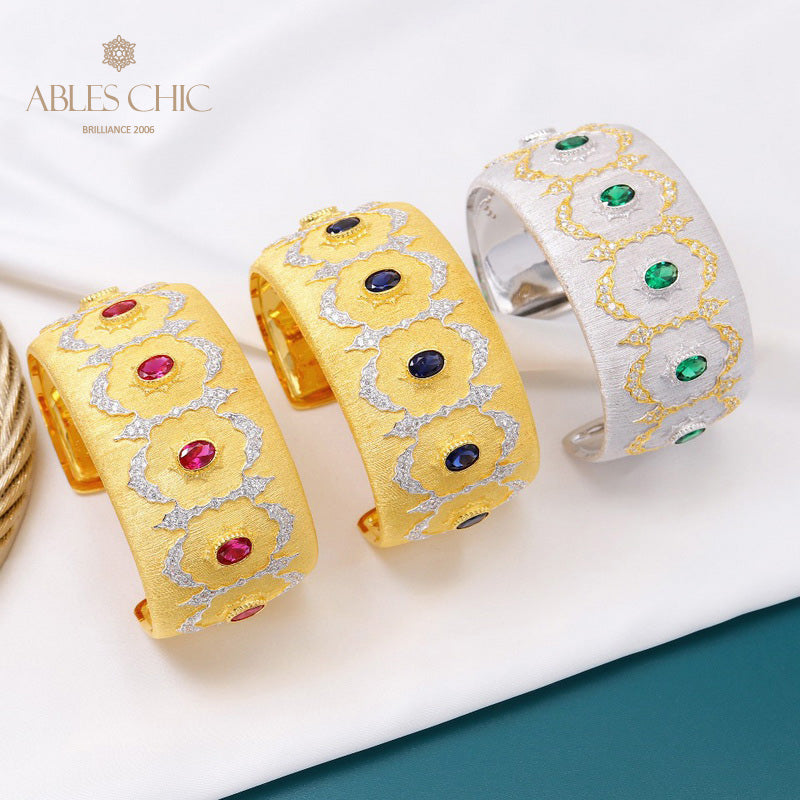 Bracelet Soyeux Fleurs de Rubis 5605