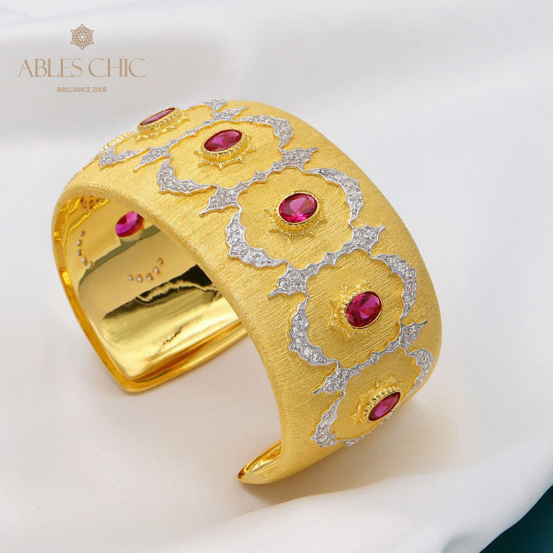 Bracelet Soyeux Fleurs de Rubis 5605
