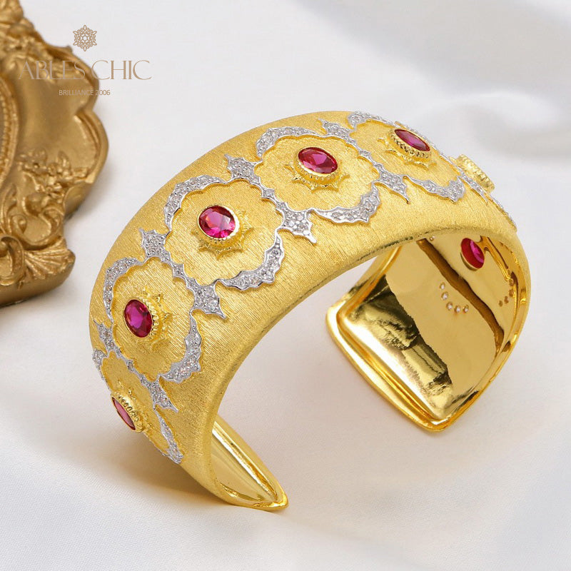 Bracelet Soyeux Fleurs de Rubis 5605
