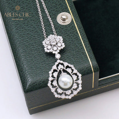Collier de perles en forme de larme en filigrane 6275