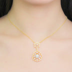 Collier de perles en forme de larme en filigrane 6275
