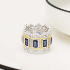 Bague florale ajourée en saphir 5125