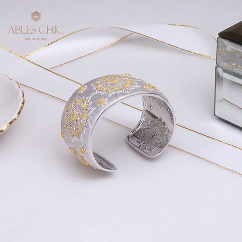 Bracelet Soyeux Fleurs Nid d'Abeille 5243