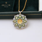 Collier de fleurs de topaze serti 5277