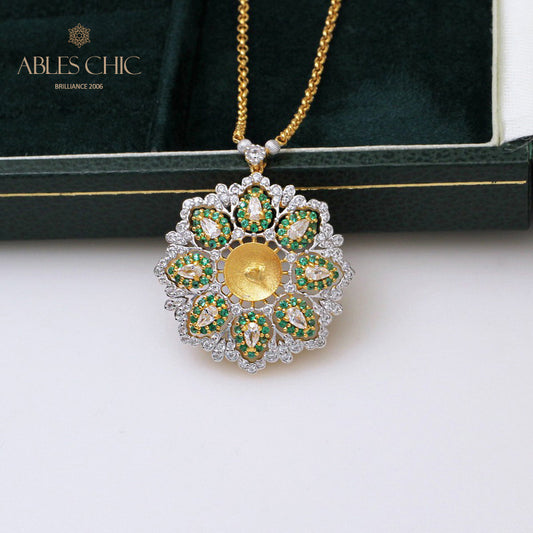Collier de fleurs de topaze serti 5277