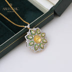 Collier de fleurs de topaze serti 5277
