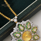 Collier de fleurs de topaze serti 5277