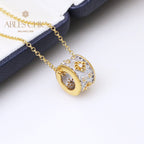 Collier Floral Trèfles Fretwork 5005