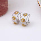 Boucles d'oreilles florales étoiles soyeuses 5334