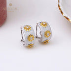 Boucles d'oreilles florales étoiles soyeuses 5334
