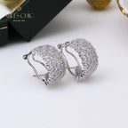 Boucles d'Oreilles Nid d'Abeille Dentelle Aérée 5106