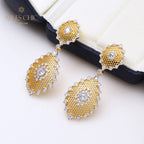 Boucles d'Oreilles Aérées Dentelle Nid d'Abeille 5115