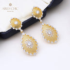 Boucles d'Oreilles Aérées Dentelle Nid d'Abeille 5115