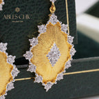 Boucles d'oreilles florales étoiles soyeuses détaillées 5278