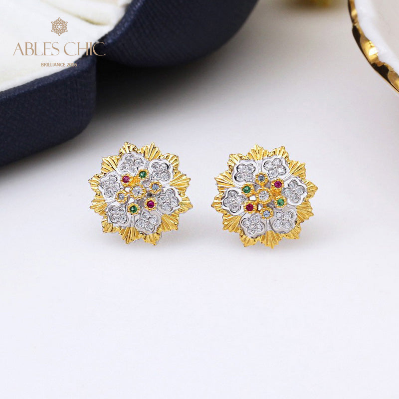 Boucles D'oreilles Fleur Fretworks Dense 5298