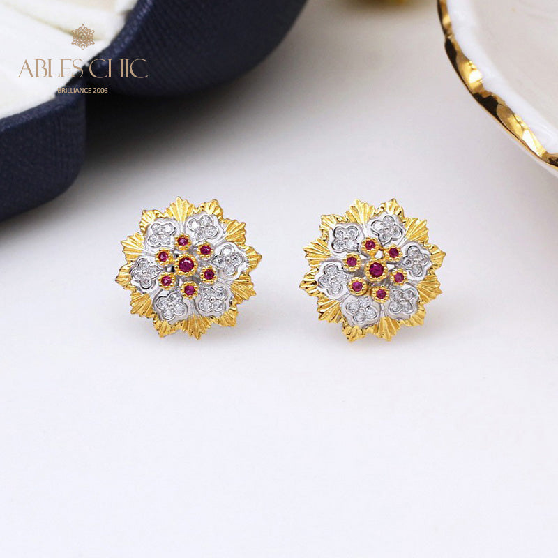 Boucles D'oreilles Fleur Fretworks Dense 5298