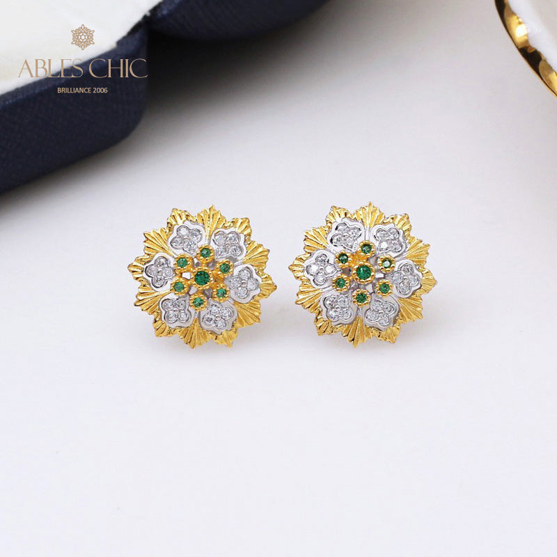 Boucles D'oreilles Fleur Fretworks Dense 5298