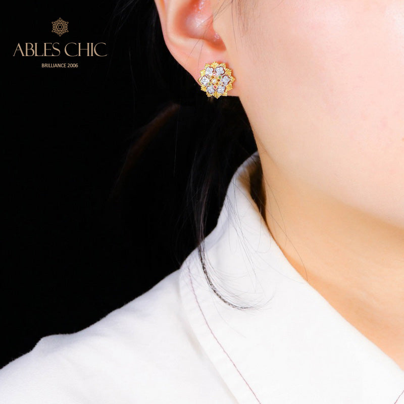 Boucles D'oreilles Fleur Fretworks Dense 5298