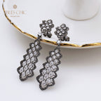 Boucles d'oreilles chandelier en dentelle ajourée 5010