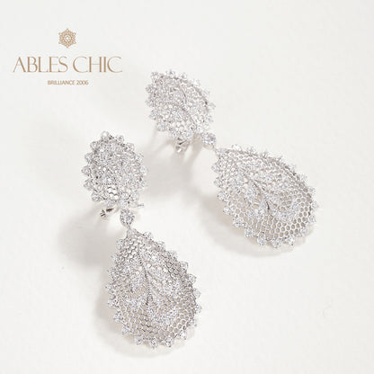 Boucles d'oreilles florales arbre de vie aéré 5105