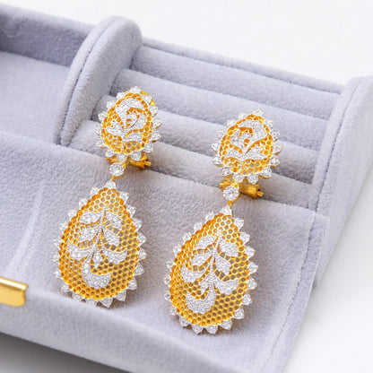 Boucles d'oreilles florales arbre de vie aéré 5105