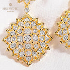 Boucles d'oreilles ajourées en dentelle étoilée 5006