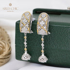 Boucles d'oreilles pendantes en filigrane en nid d'abeille 5683