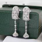 Boucles d'oreilles pendantes en filigrane en nid d'abeille 5683