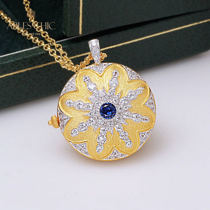 Pendentif médaillon rubis CZ 5210