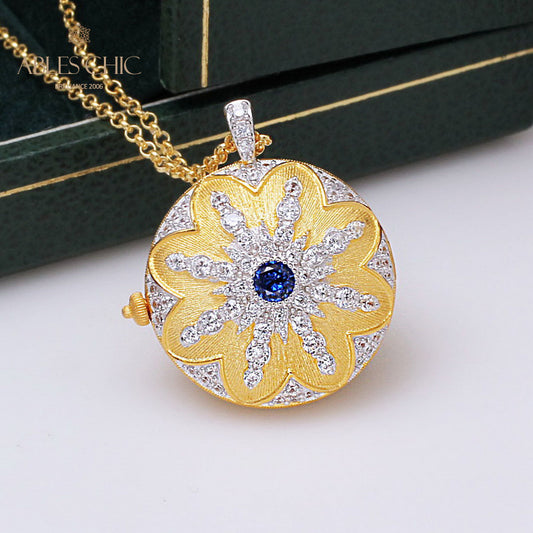 Pendentif médaillon rubis CZ 5210