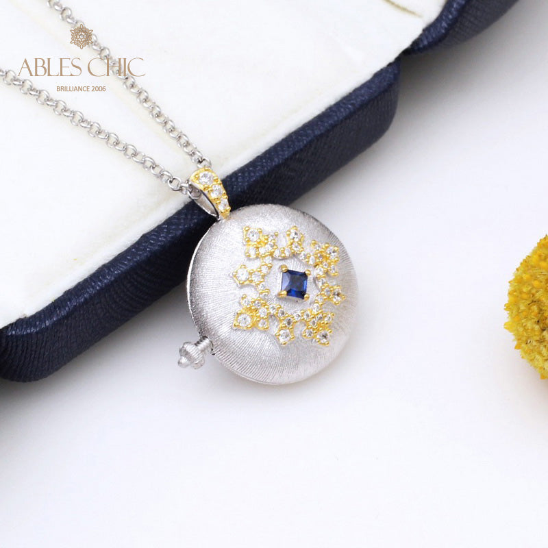Collier médaillon gravure soyeuse 5321