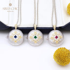 Collier médaillon gravure soyeuse 5321