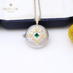 Collier médaillon gravure soyeuse 5321