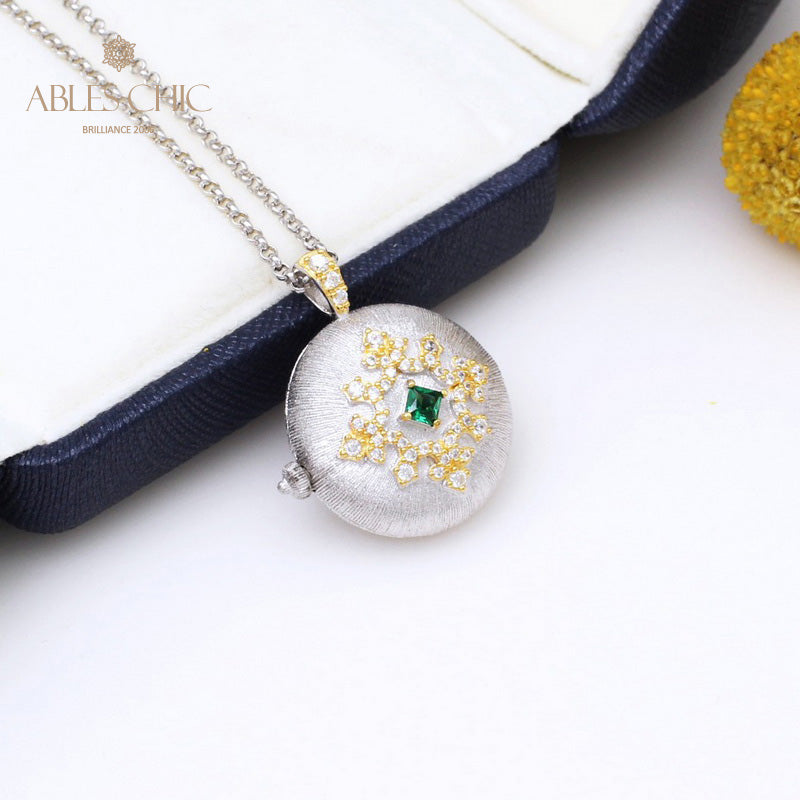 Collier médaillon gravure soyeuse 5321