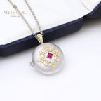 Collier médaillon gravure soyeuse 5321