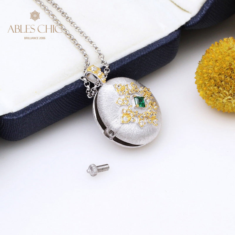 Collier médaillon gravure soyeuse 5321