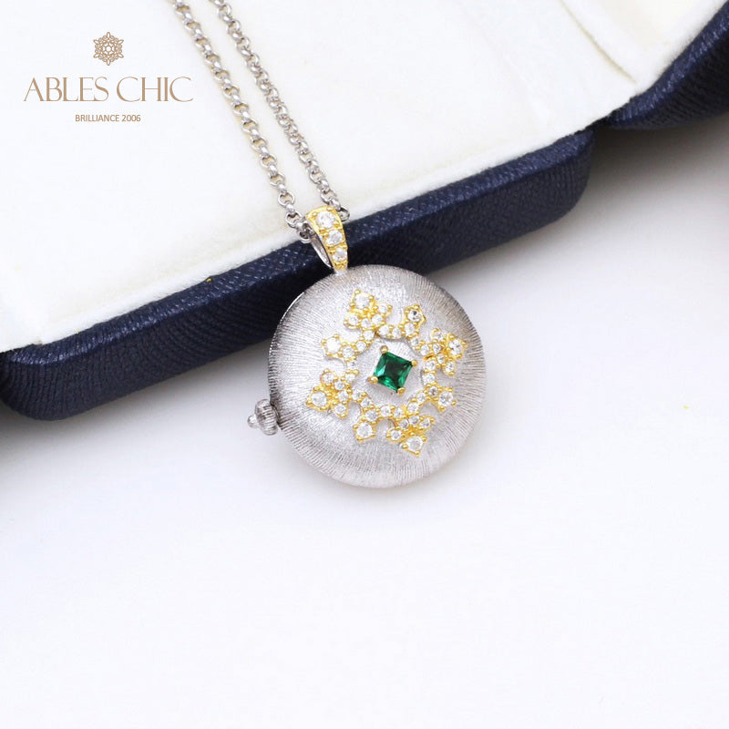 Collier médaillon gravure soyeuse 5321