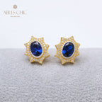 Solatiare Boucles d'oreilles étoile saphir 5471