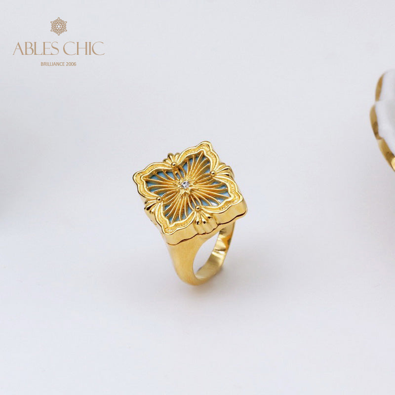 Bague Trèfle à Fretwork Dense 5360