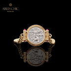 Bracelet médaillon dauphin grec