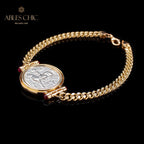 Bracelet médaillon dauphin grec