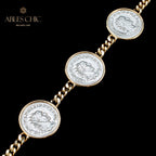 Bracelet de pièces de monnaie de l’empereur byzantin