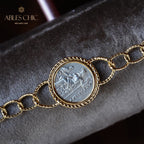 Bracelet médaillon grec Hercules