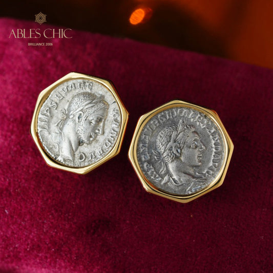 Boucles d’oreilles médaillon déesse de la sagesse