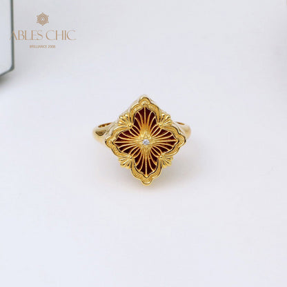 Bague Trèfle à Fretwork Dense 5360