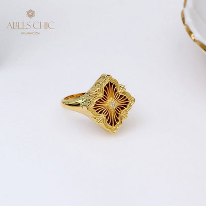 Bague Trèfle à Fretwork Dense 5360