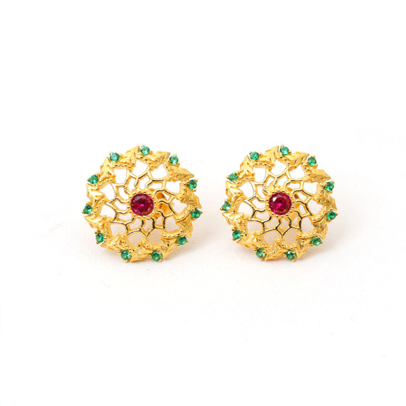 Boucles d'oreilles tiges guirlande bohème 5099