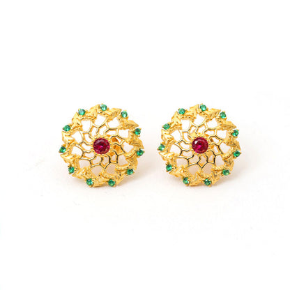 Boucles d'oreilles tiges guirlande bohème 5099