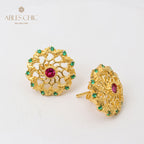Boucles d'oreilles tiges guirlande bohème 5099