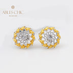 Boucles d'oreilles tiges guirlande bohème 5099